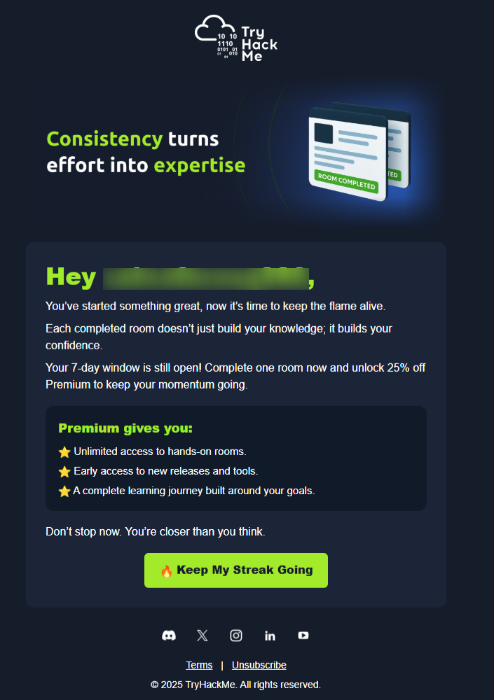 lead nurturing email example